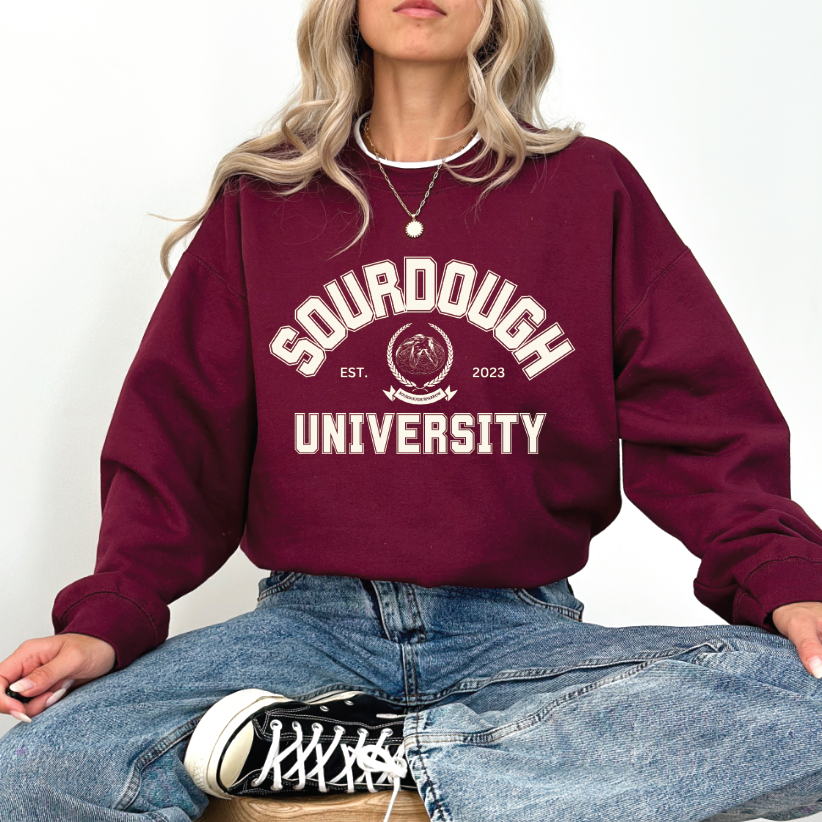 "Sourdough University" Unisex Crewneck Sweatshirt (PRE-ORDER)