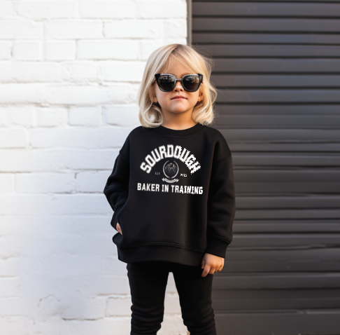 "Sourdough Baker in Training" Youth Crewneck Sweatshirt